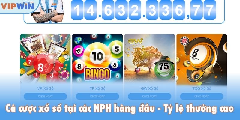 Cá cược xổ số tại các NPH hàng đầu, tỷ lệ thưởng cao