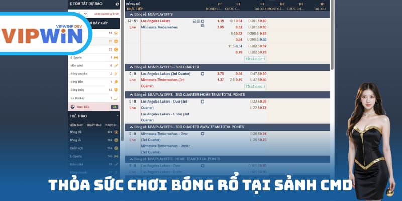 Thỏa sức chơi bóng rổ tại sảnh CMD