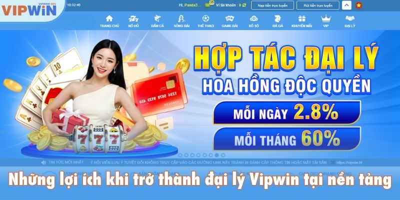 Những lợi ích khi trở thành đại lý Vipwin tại nền tảng